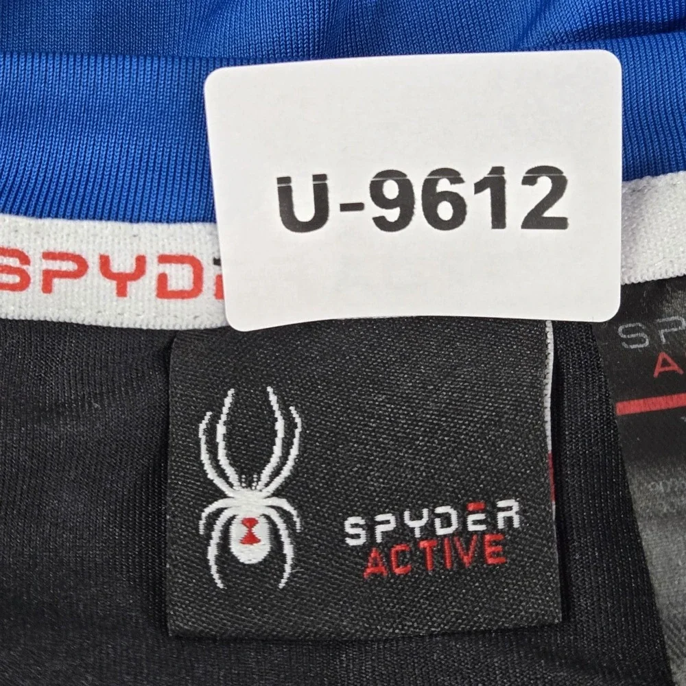 Spyder Men Shirt XXL Blue Spider Logo Embroidery Camouflage‎